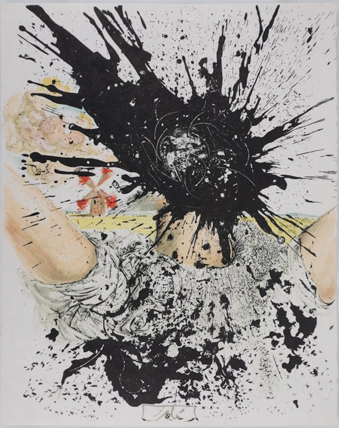 Salvador Dali (1904-1989) - Don Quichotte à la tête qui éclate