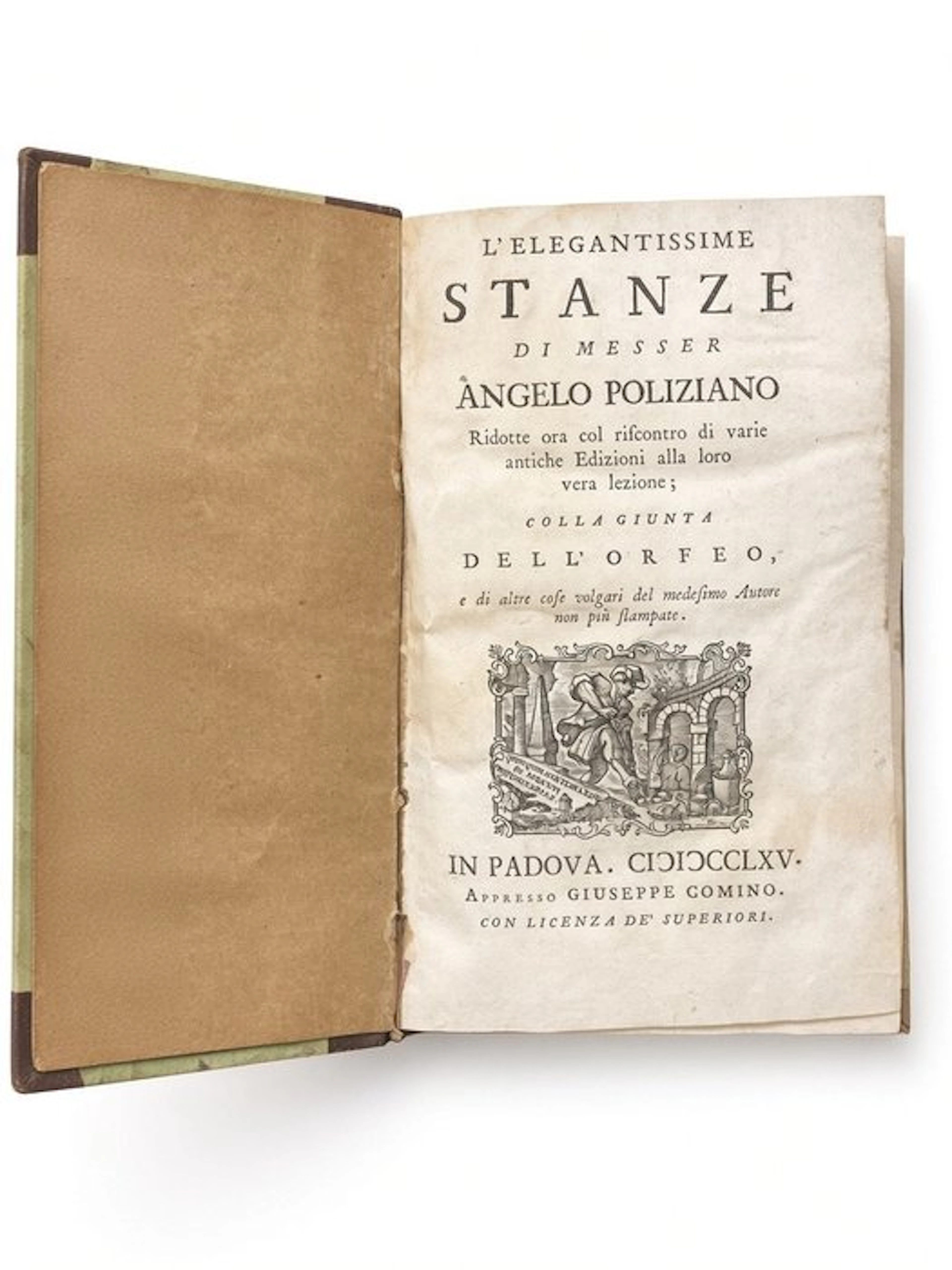 A. Poliziano - Stanze - Favola di Orfeo - Vita - Poesie - 1765