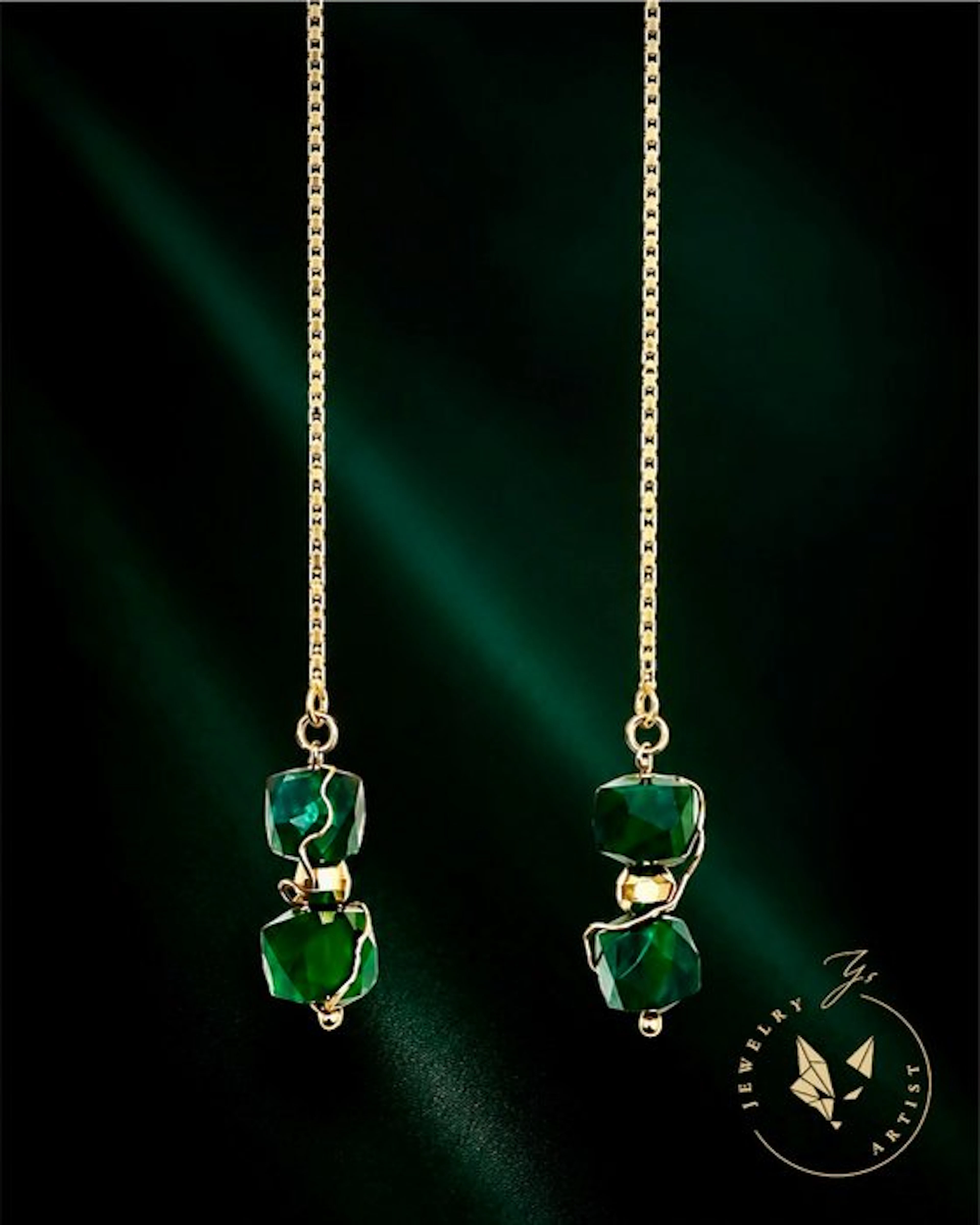 Designer Jewelry - Emerald - 925 Silver - Certified...