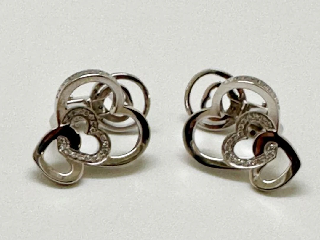 Pasquale Bruni - Earrings - diamanti - 18 kt. White gold - hearts