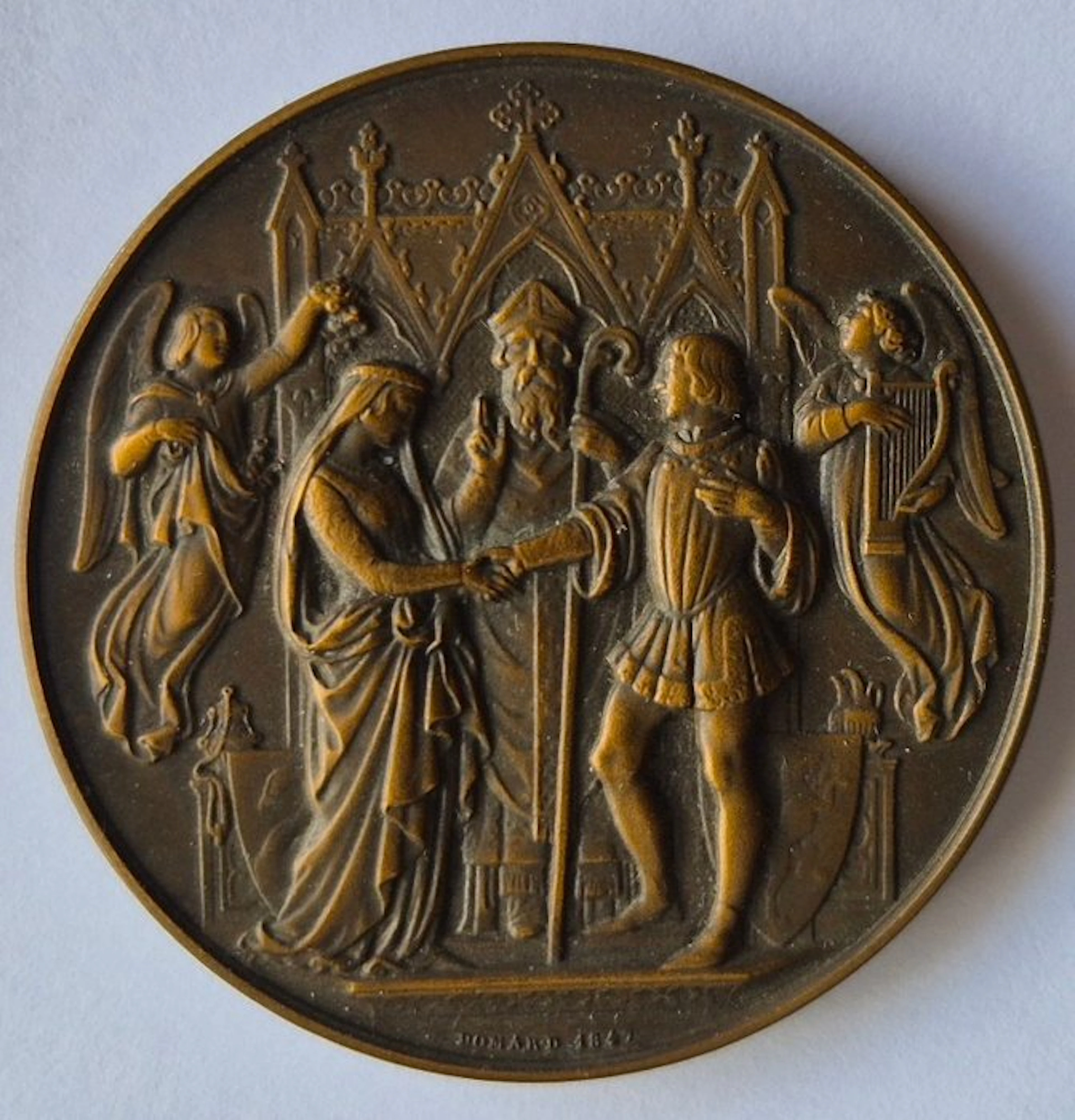 France. 1847 Wedding medal = Joseph-Auguste Domard