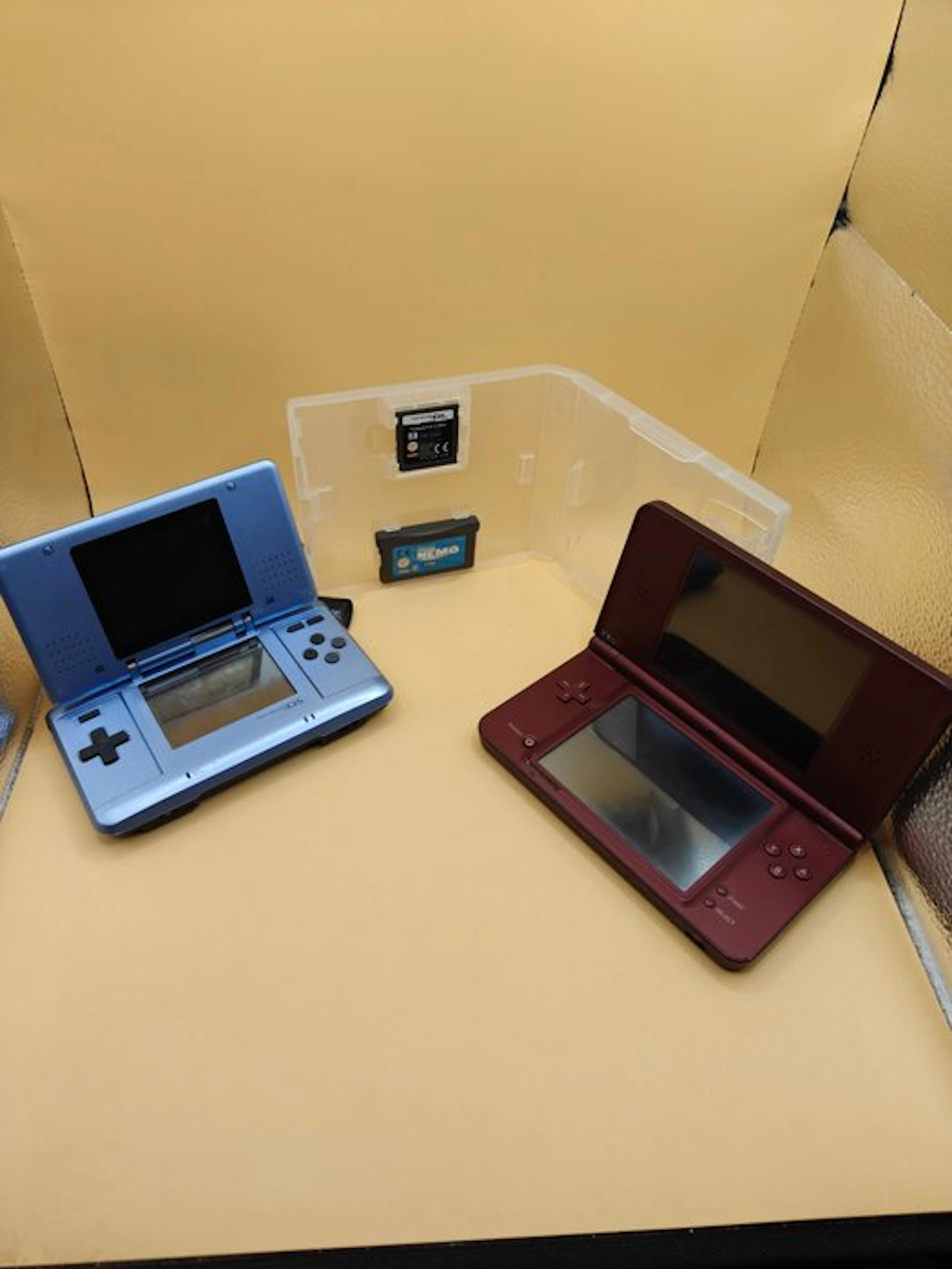 Nintendo - DS - Nintendo DS Fat blu + DSi XL bordeaux