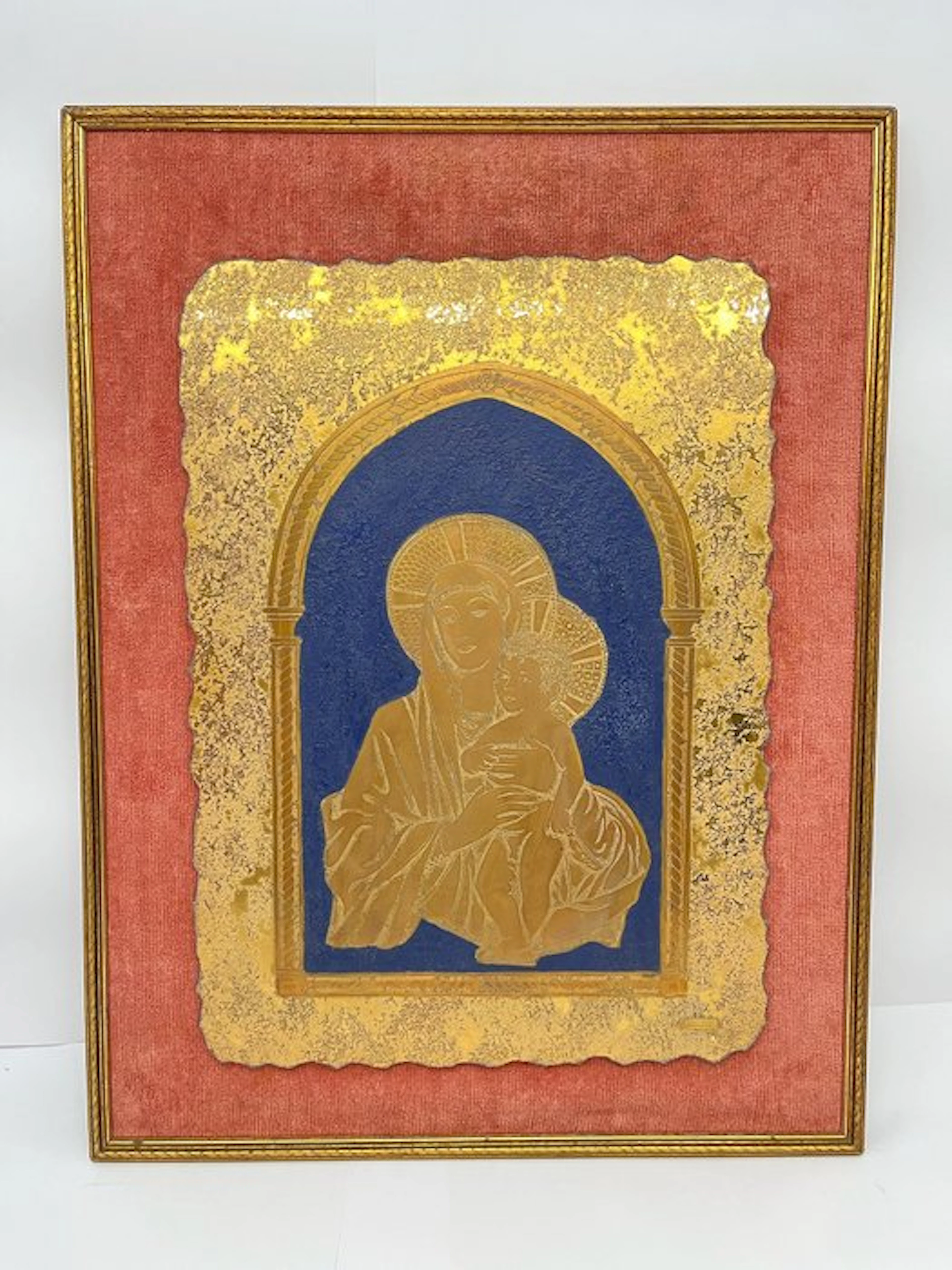Icon - Bruno Bertoldini - Glass - Madonna with Child