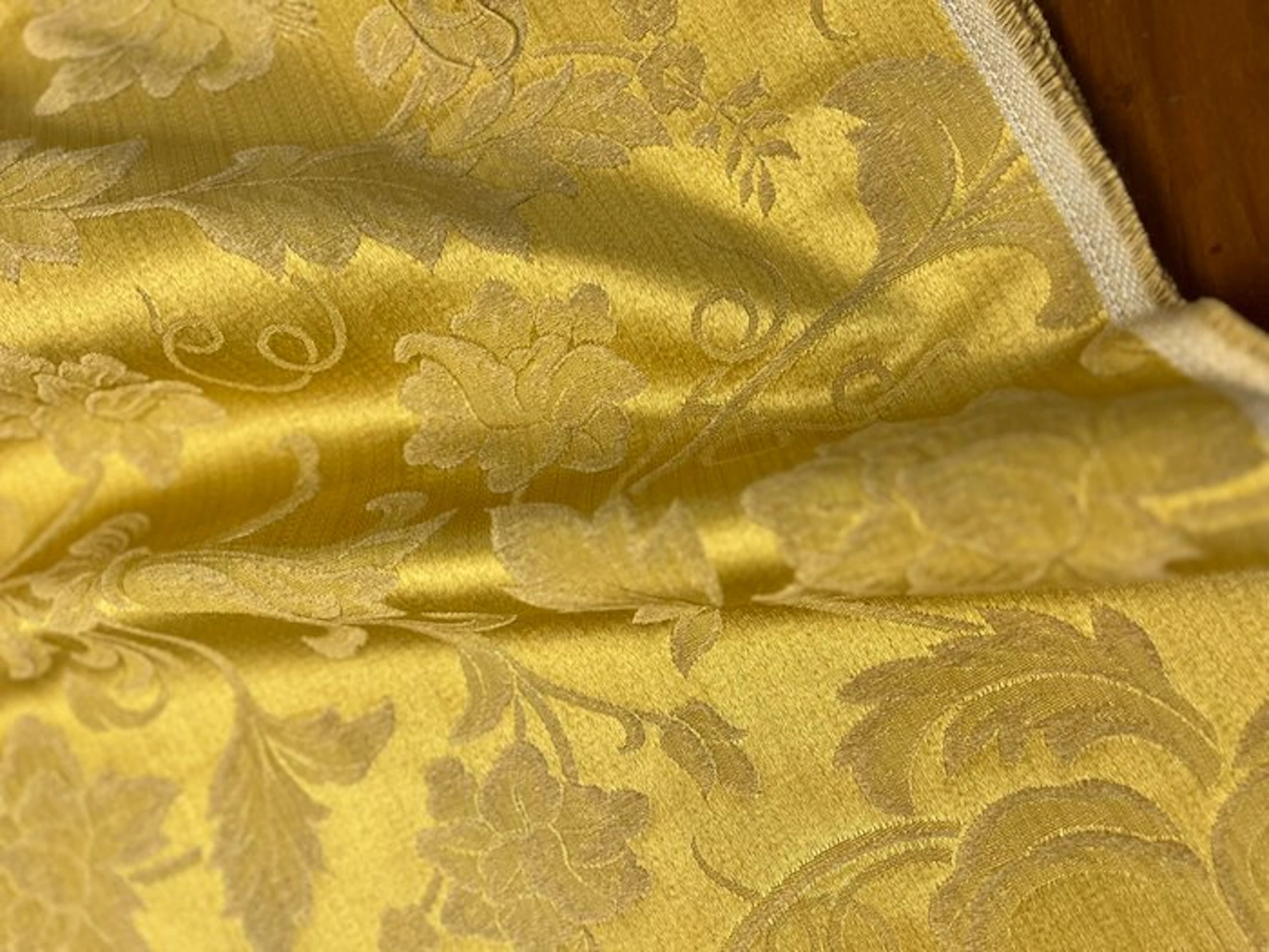 San Leucio - elegant damask upholstery fabric in French Rococo style