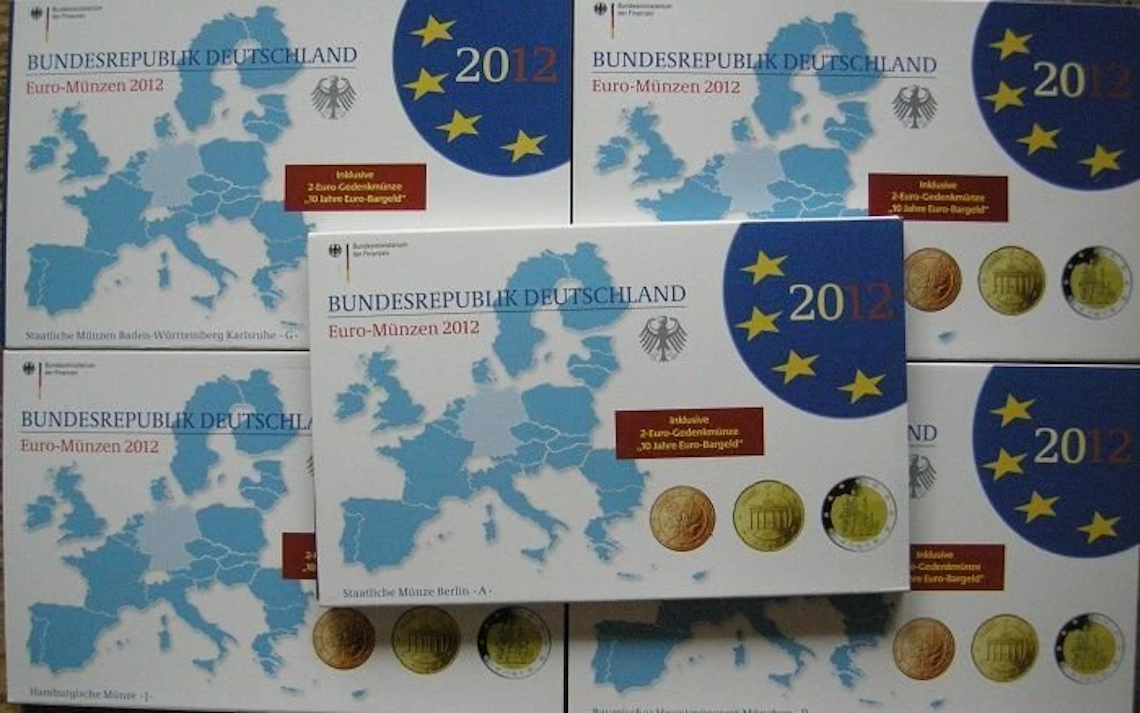 Germany. Year Set (BU) 2012 "A,D,F,G,J" (incl