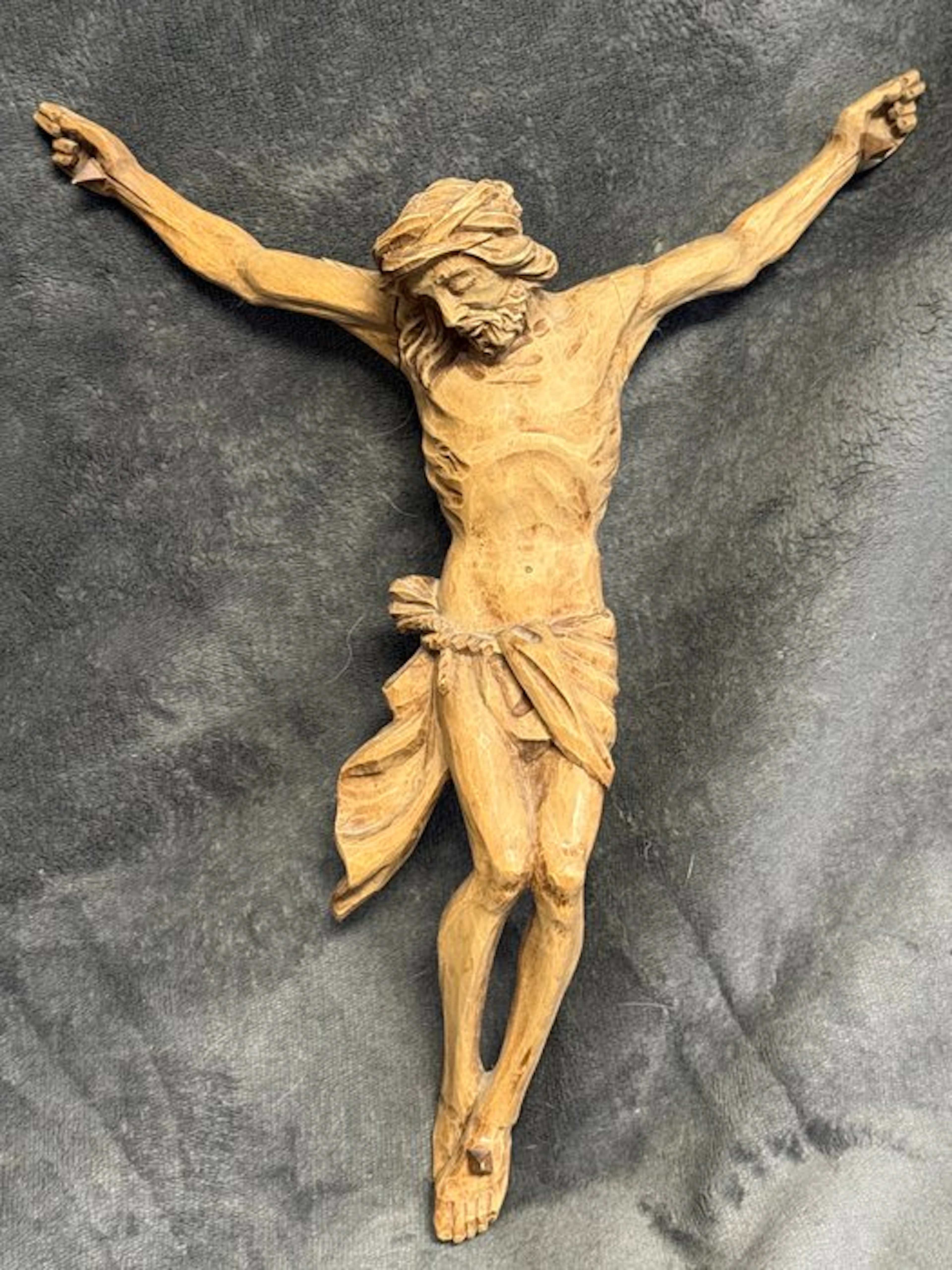 South Tyrol - wood-carved - crucifix - 34 cm - Wood...
