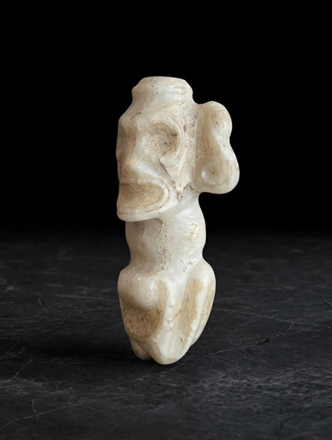 Taino Culture 10th to 15th Century AD Stone, Calcite Zemi Idol - 14.5 cm