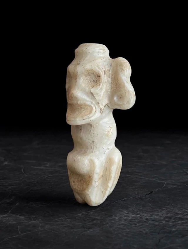 Taino Culture 10th to 15th Century AD Stone, Calcite Zemi Idol - 14.5 cm