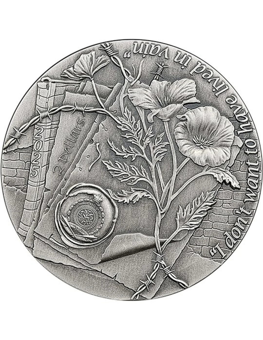Niue. 2 Dollars 2025 Anne Frank 1 Oz Silber mit CoA und BOX