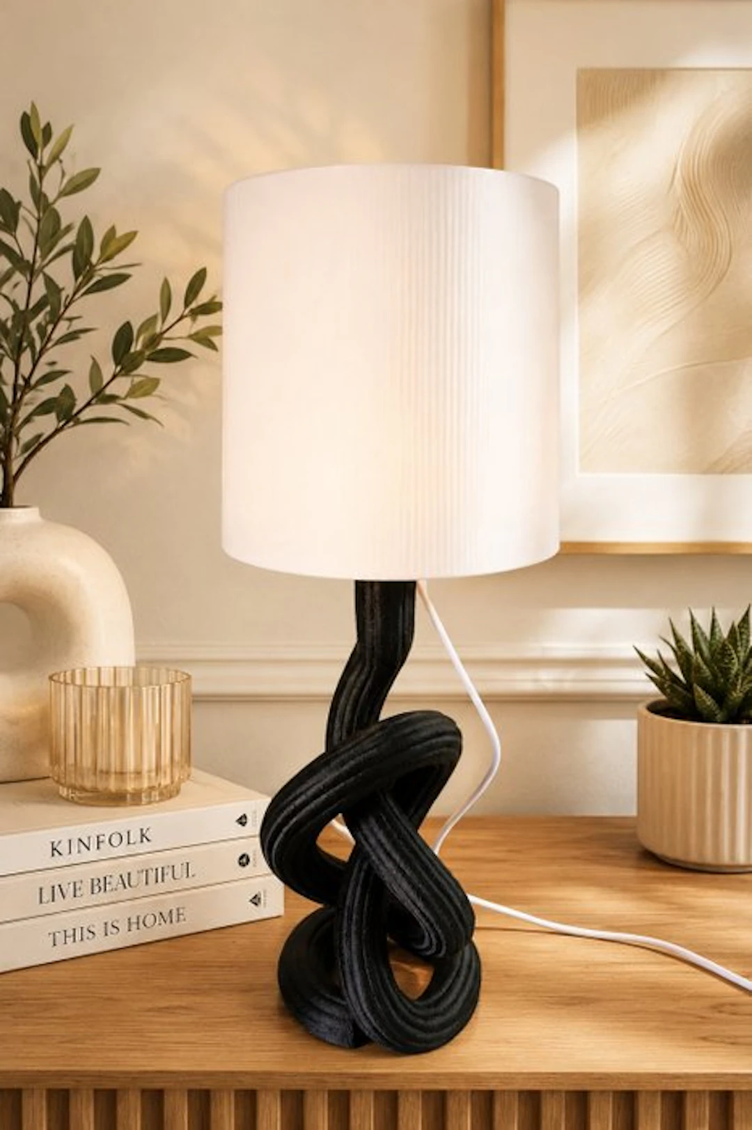 Table lamp - ABS - Knot twist table lamp