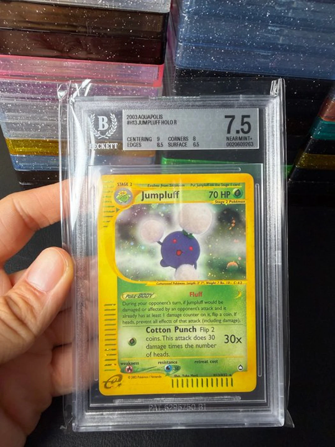 Pokémon - 1 Graded card - Jumpluff H13 Foil - Beckett 7.5 - WOTC - Aquapolis