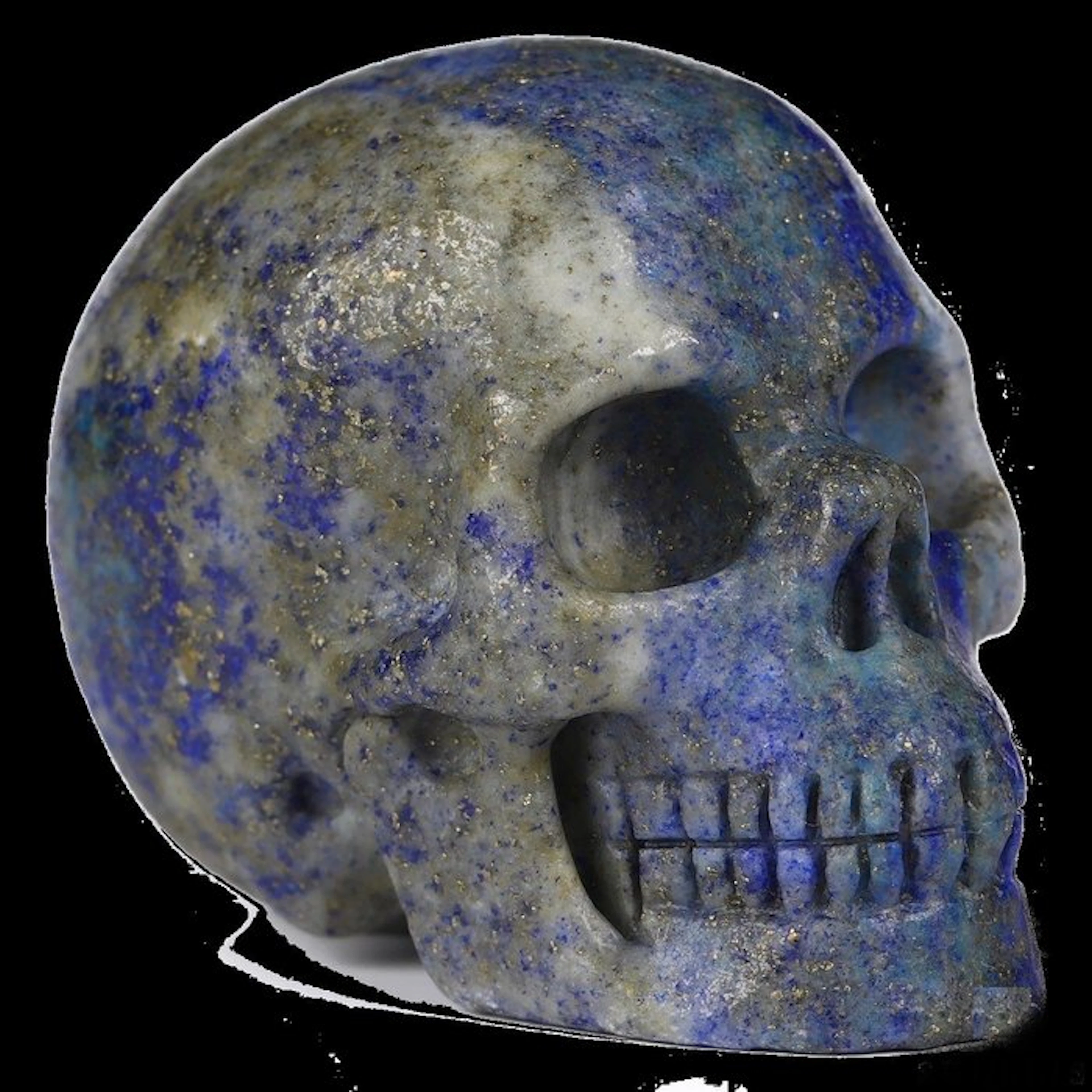98 g, 5.10 by 3.90 cm heavier AA Lapis Lazuli Voodoo Skull