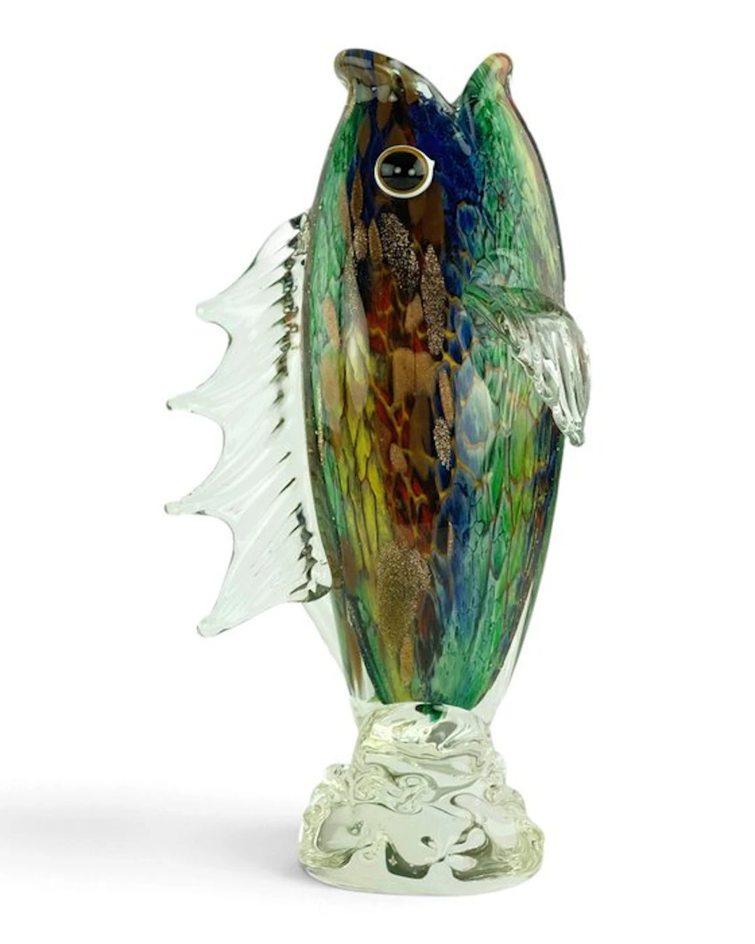 Sculpture, Colourful Fish in Murano Style - 30 cm - Glass