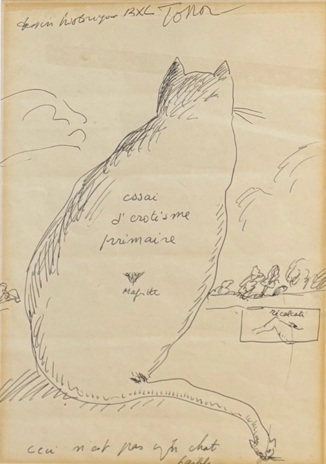 Roland Topor (1938-1997) - Ceci n’est pas un Chat faible...