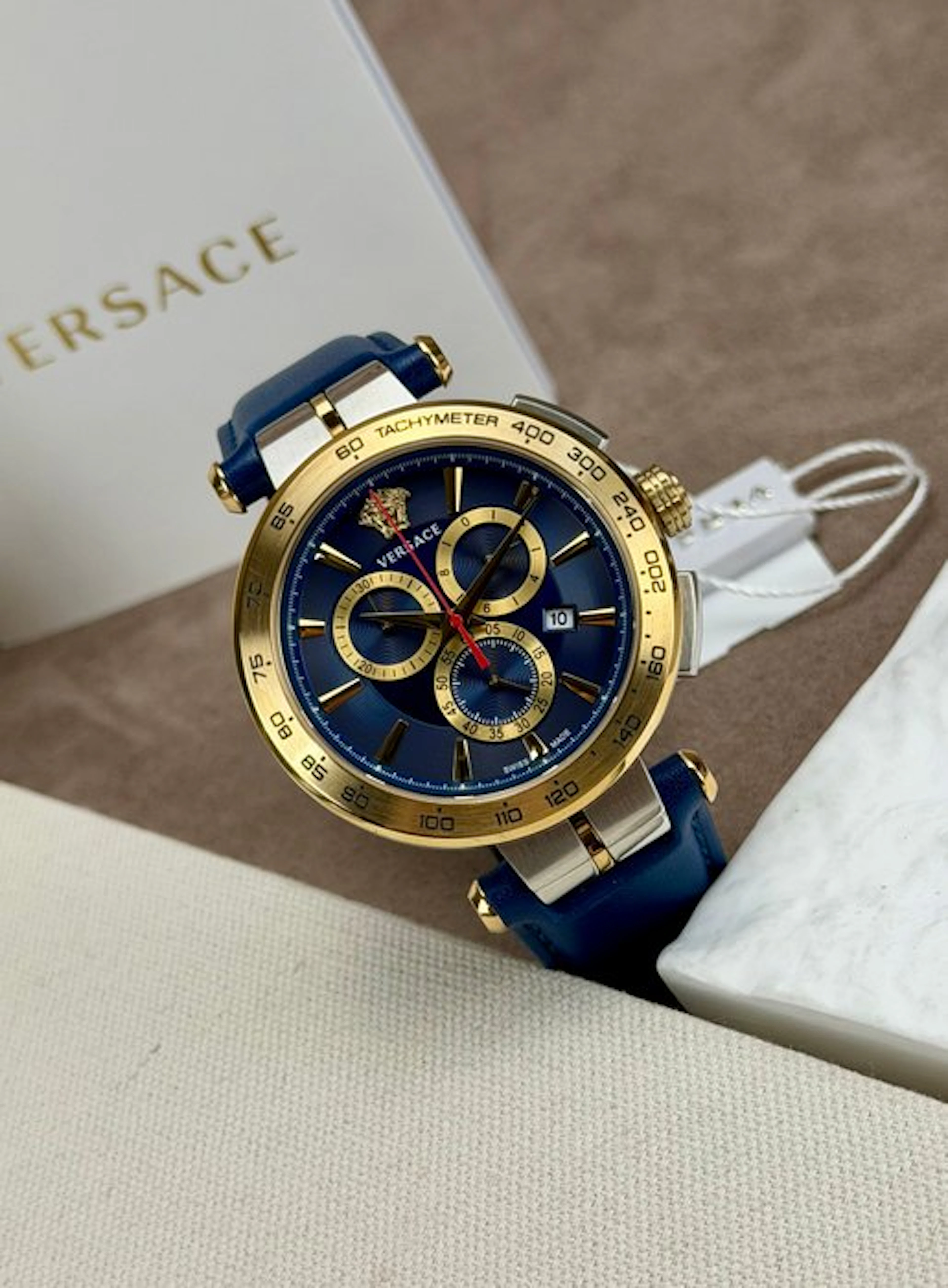 Versace - Aion Chronograph Date Blue/Gold - VE6CA02 23 - Men - 2020-2025