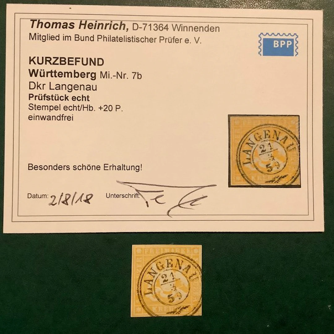 Württemberg 1861 - 3 Kreuzer heraldic shield in luxurious...