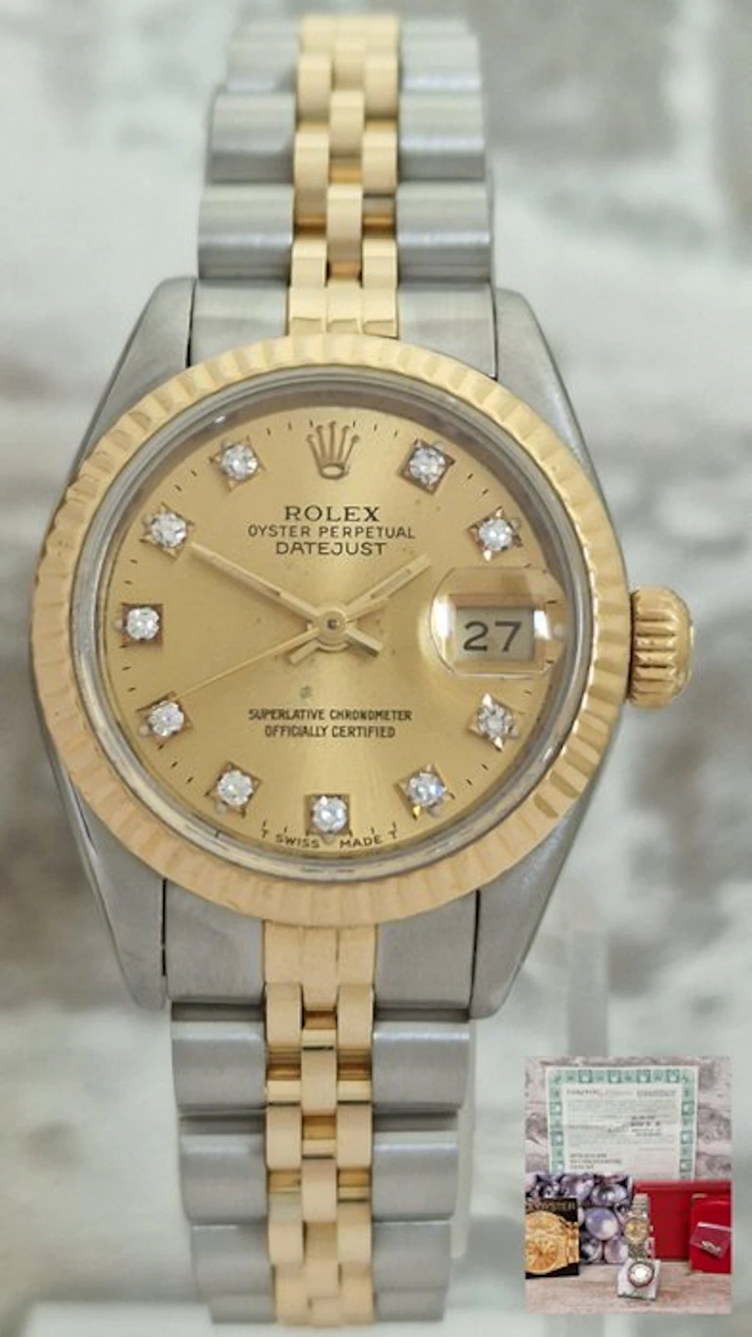 Rolex - Oyster Perpetual Datejust Ladies Diamonds - No reserve price - Ref