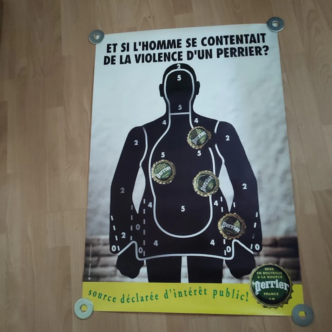 Publicis Conseil - Perrier - Rare affiche officielle...