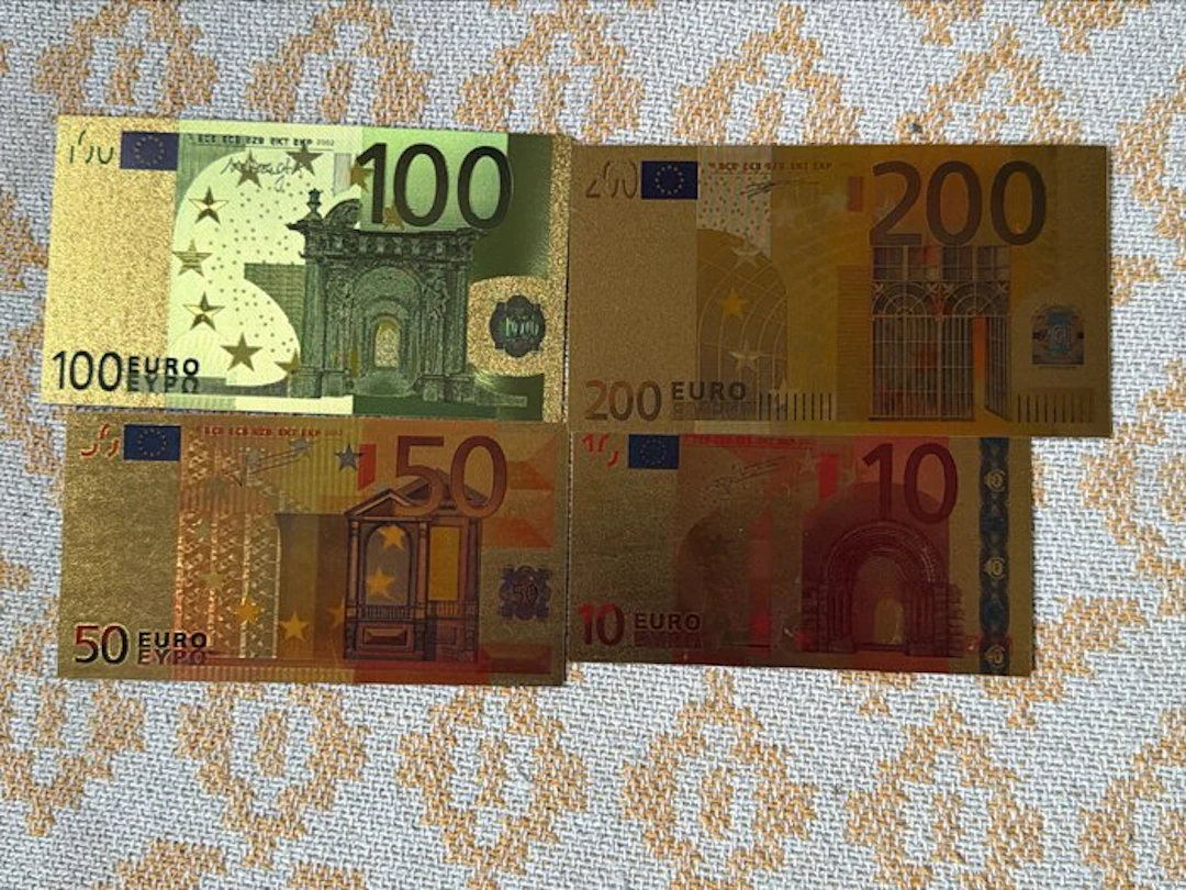 World. Euro Banknoten Souvenir Scheine 4 pcs (No reserve price)
