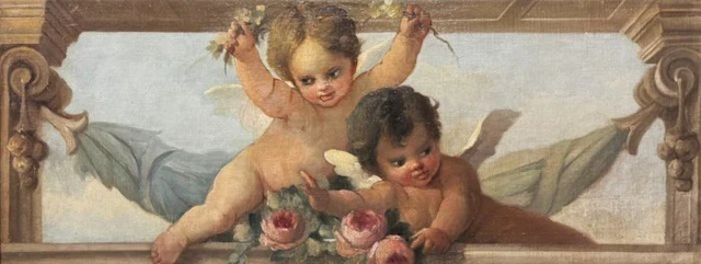Milanese School (c. 1860) - Architectural Frieze with Putti - XL