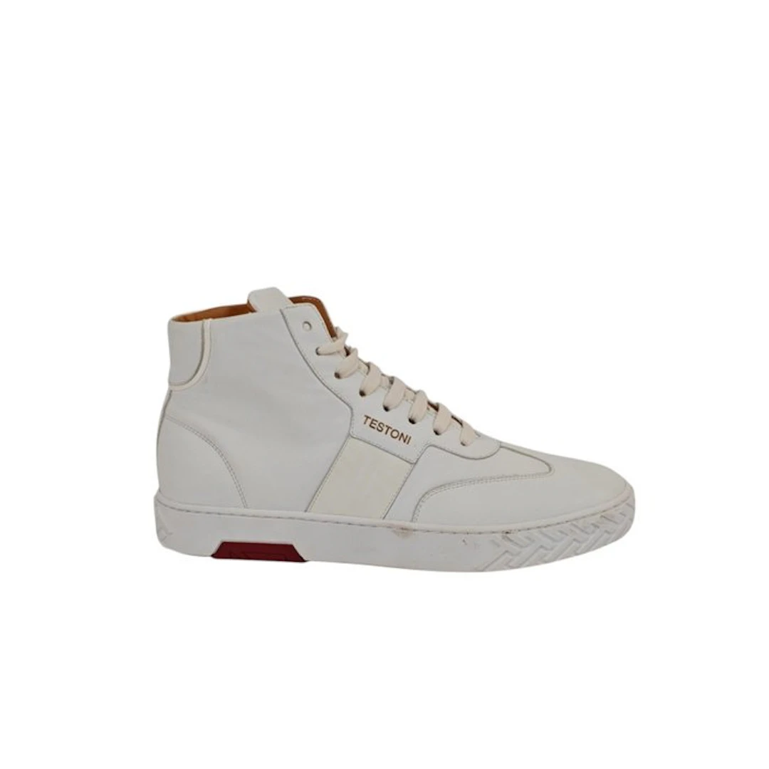 TESTONI - 8 UK - 42 IT - Ravenna High Top Sneaker Nappa...