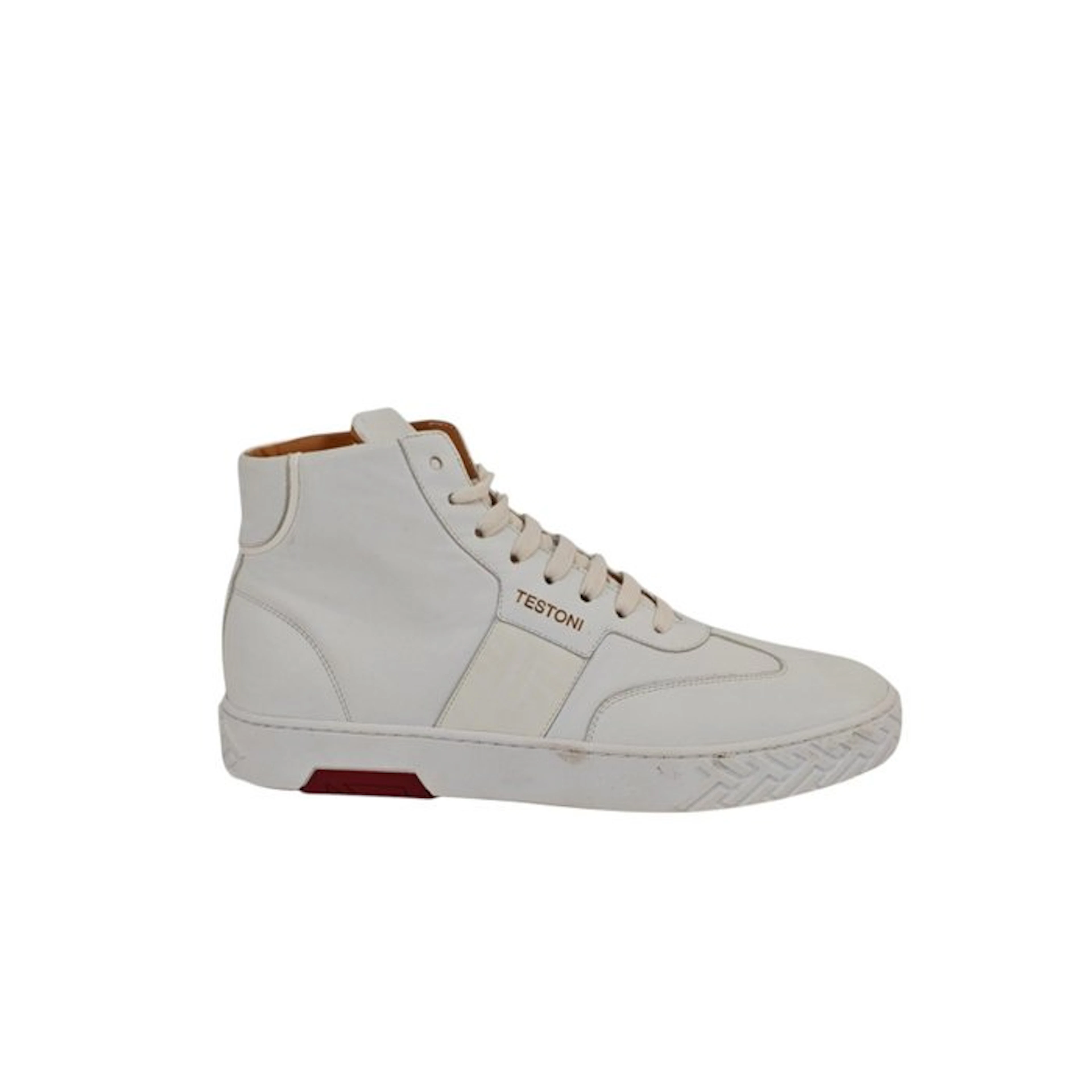 TESTONI - 8 UK - 42 IT - Ravenna High Top Sneaker Nappa...