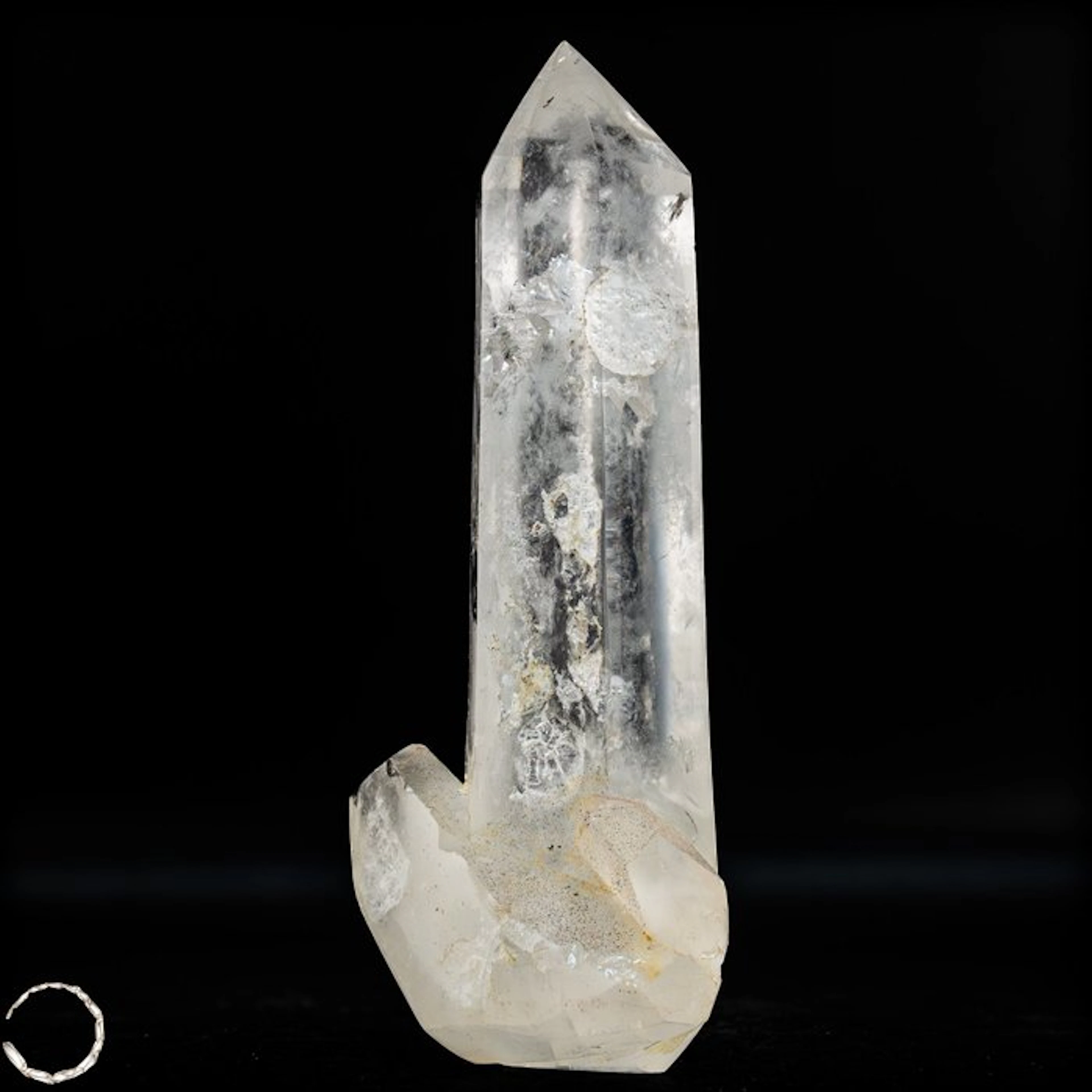 Natural Clear Quartz Twin-Crystal Tower- 412.83 g