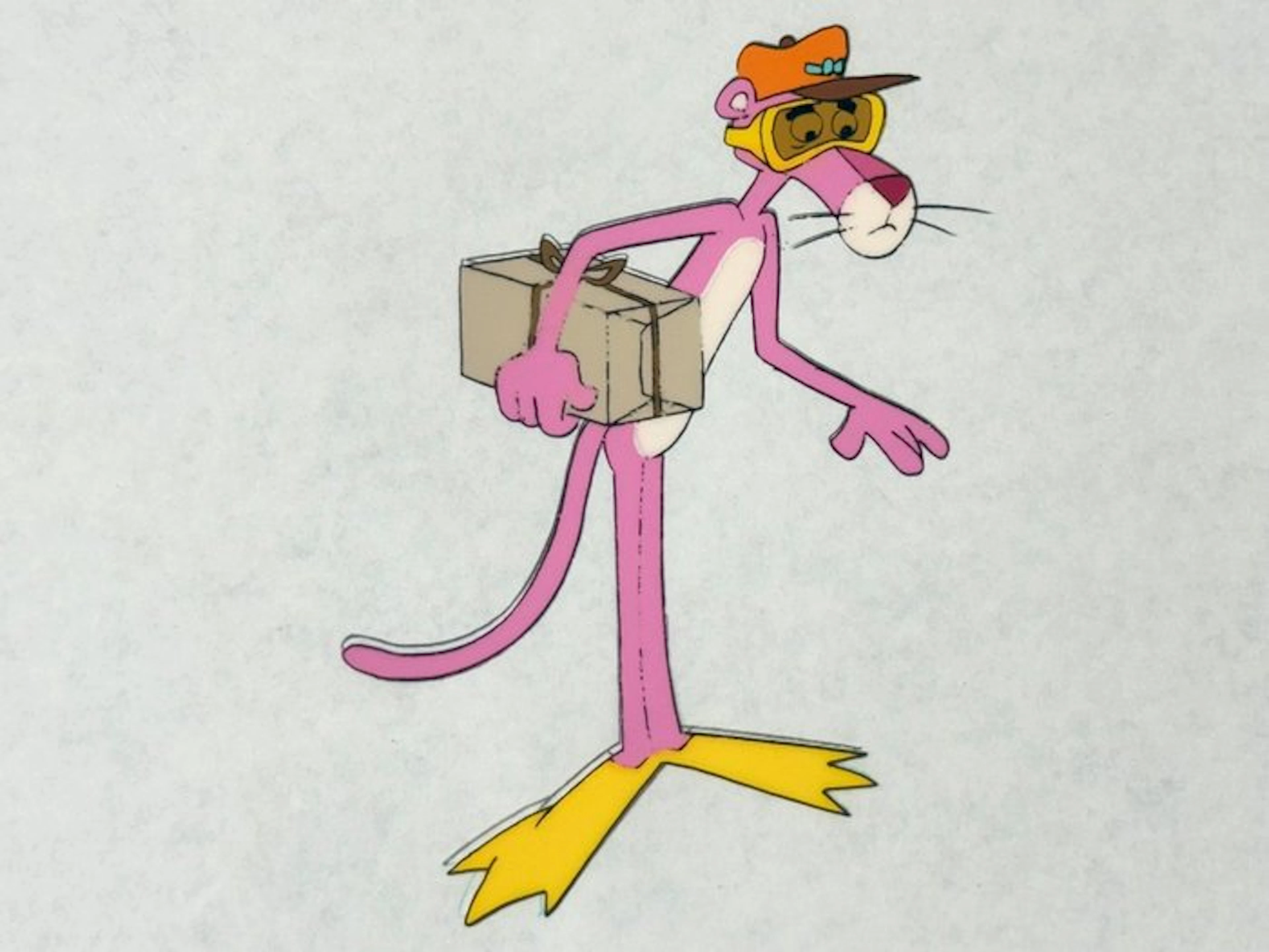 Friz Freleng - Original animation cel and drawing of Pink...
