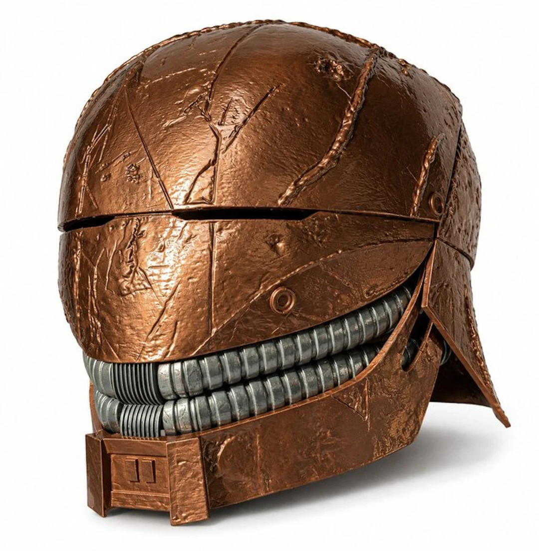 Star Wars - - Movie prop Copper-finish sci-fi helmet prop...