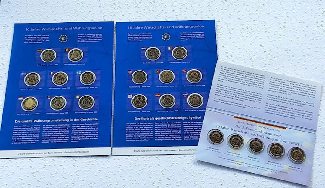 Europe. 2 Euro 2009 "10 Years E.M.U." (21 coins) (No reserve price)