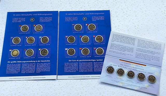 Europe. 2 Euro 2009 "10 Years E.M.U." (21 coins) (No reserve price)