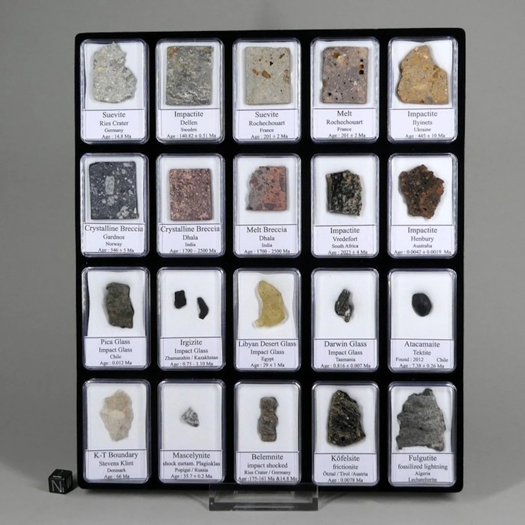 Collection of 20 different boxed Impactites - 20 st