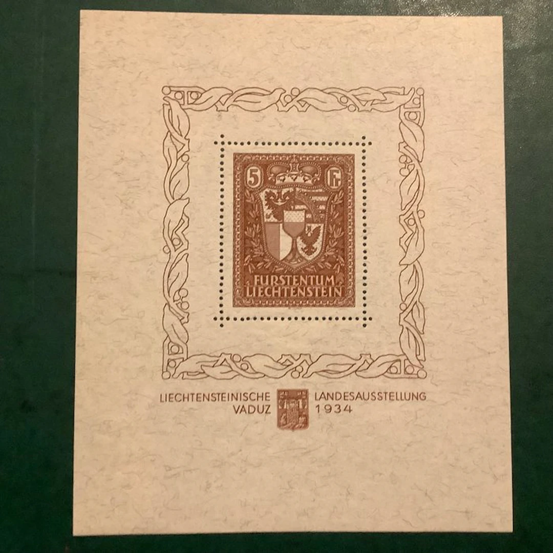 Liechtenstein 1934 - Vaduz block - MNH - Michel blok 1