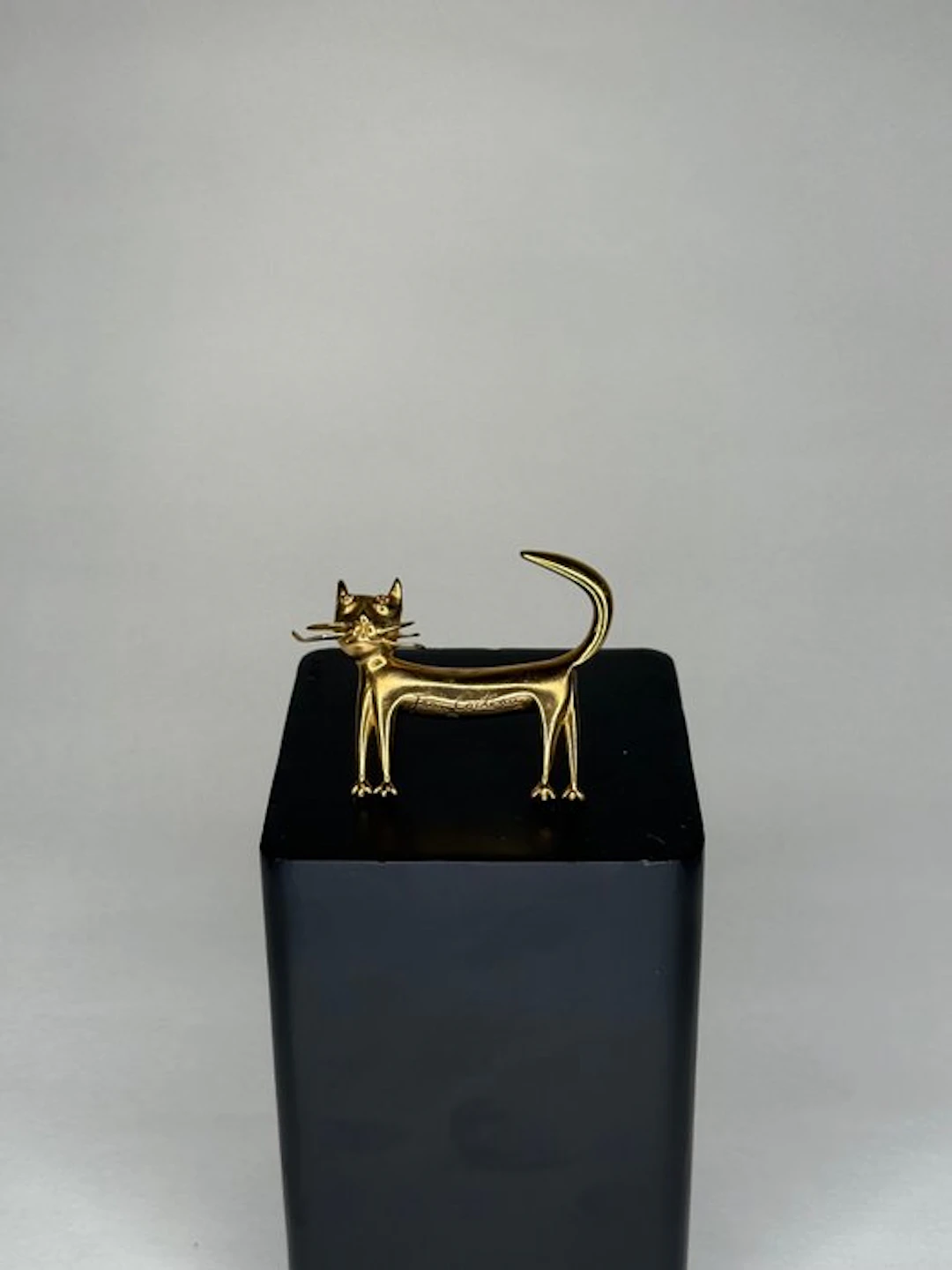 Gold-plated - Brooch - Cat brooch