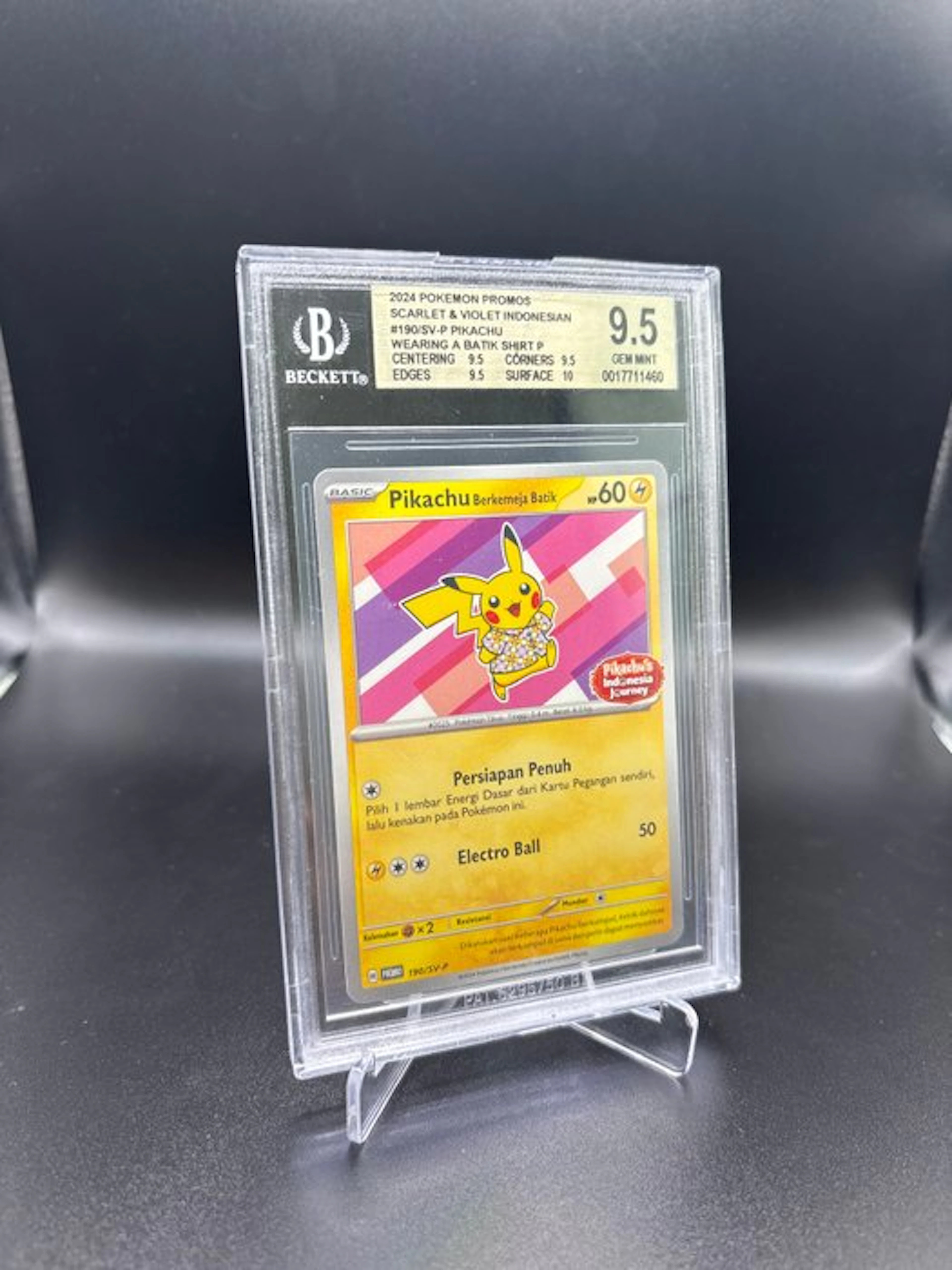 Pokémon - 1 Graded card Pikachu Batik 190/SV-P Promo card...