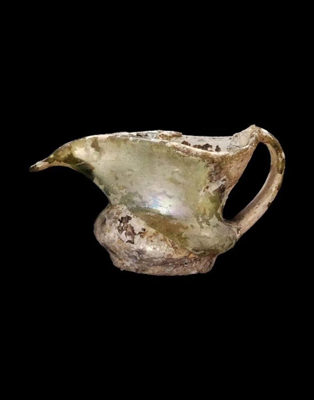 Ancient Roman - Roman glass cup with a handle - 1st–3rd...