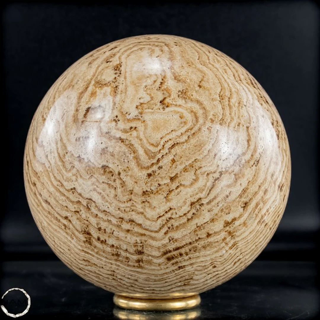 Very Rare Black Aragonite Sphere, From Pakistan- 2412.61 g