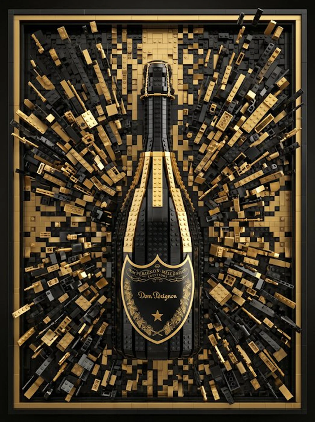 Artxlife - Dom Pérignon Black&Gold Lego Explosion