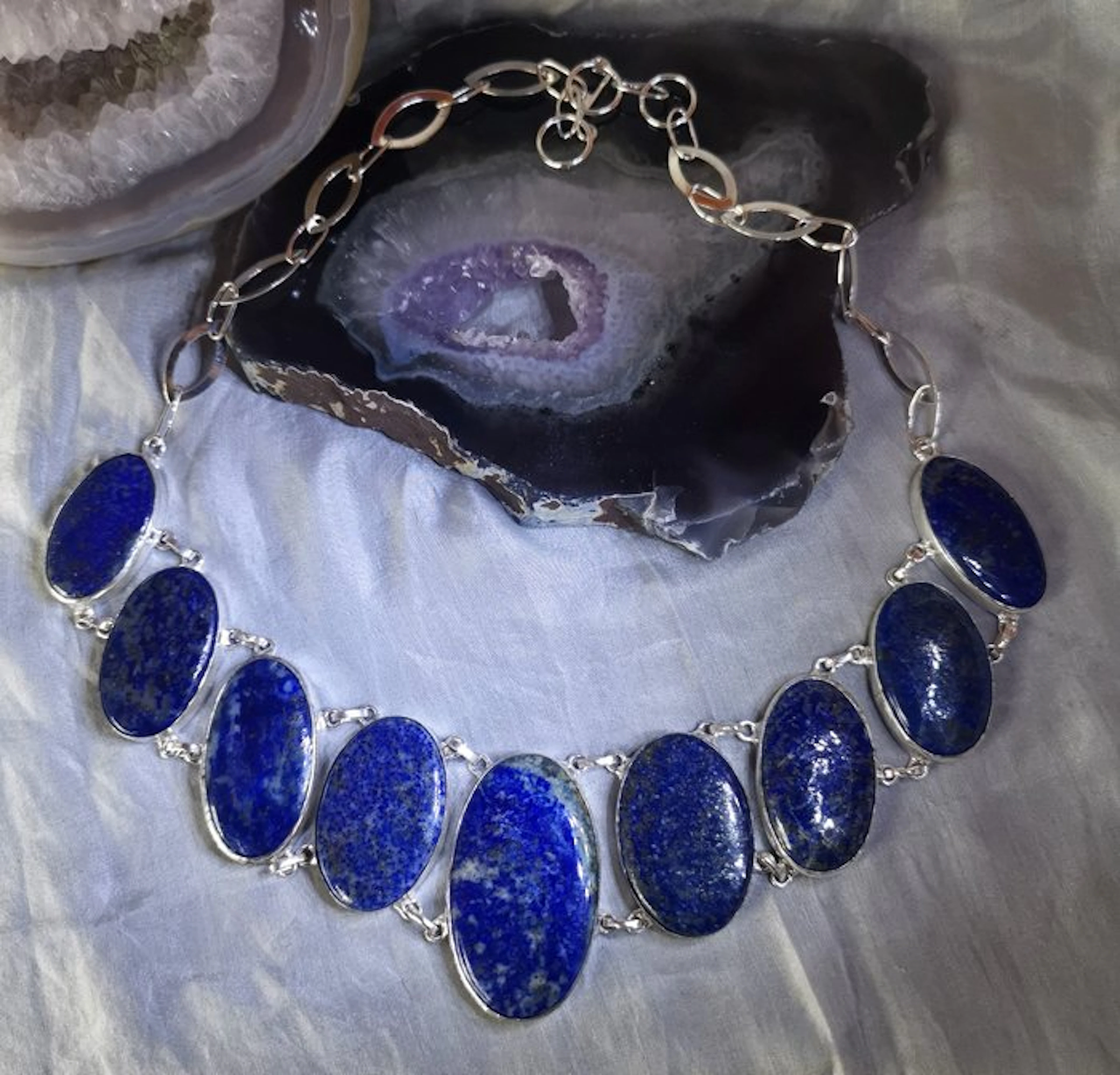 Lapis lazuli - Lapis Lazuli vintage necklace - Necklace...