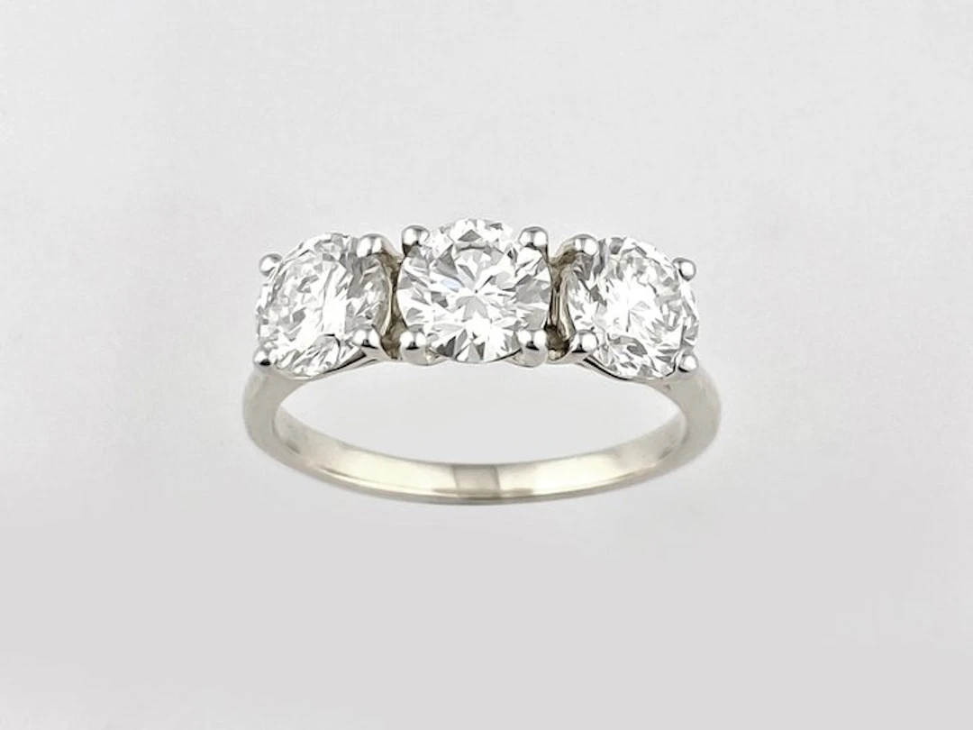 No reserve price - Ring - 14 kt. White gold - 2.31ct. tw. Diamond (Lab-grown)