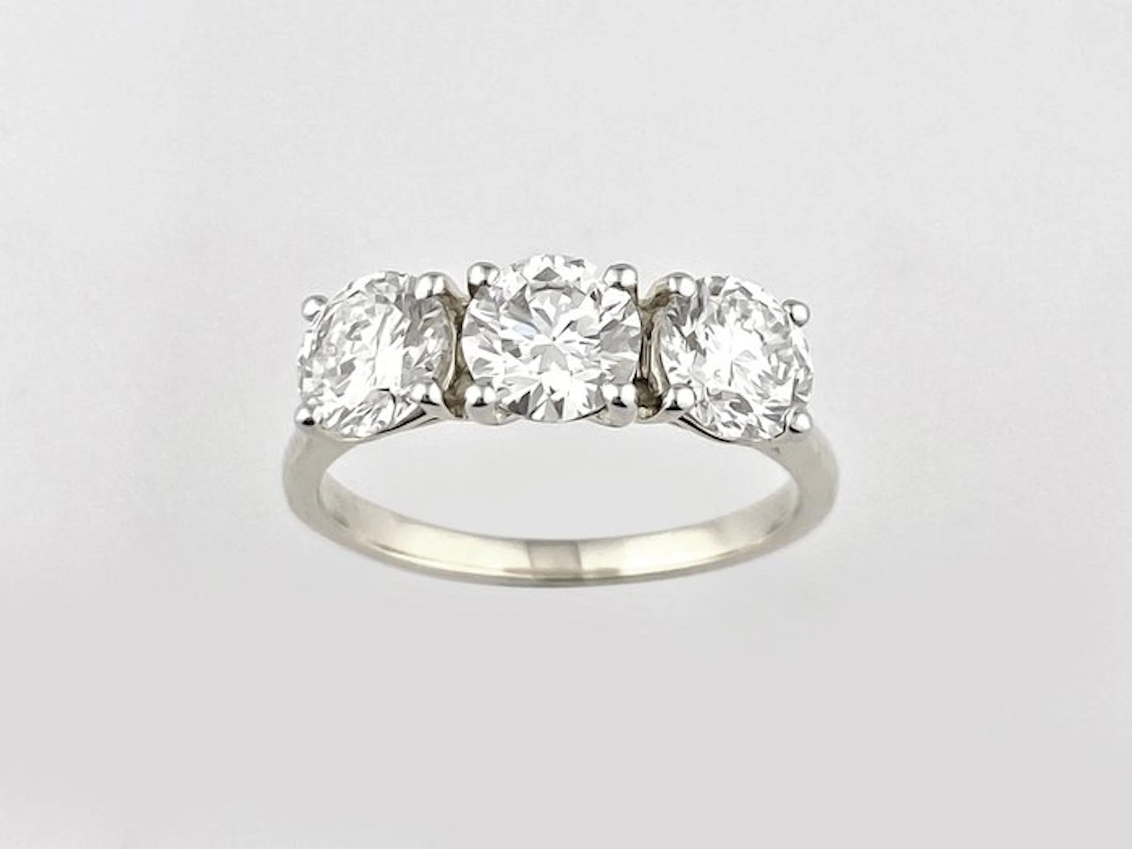 No reserve price - Ring - 14 kt. White gold - 2.31ct. tw. Diamond (Lab-grown)