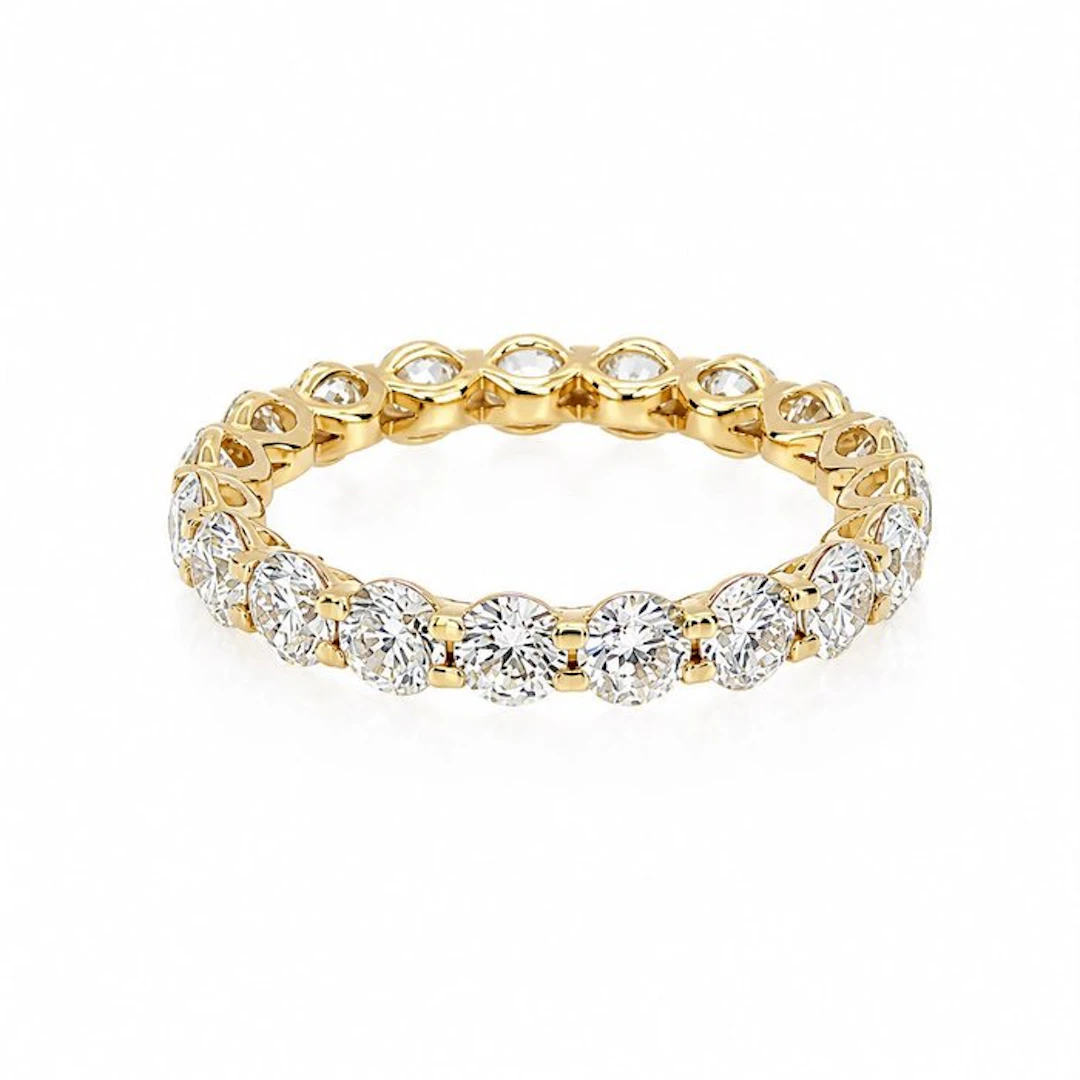 No reserve price - Ring - 14 kt. Yellow gold - 3.10ct. tw. Diamond (Lab-grown)