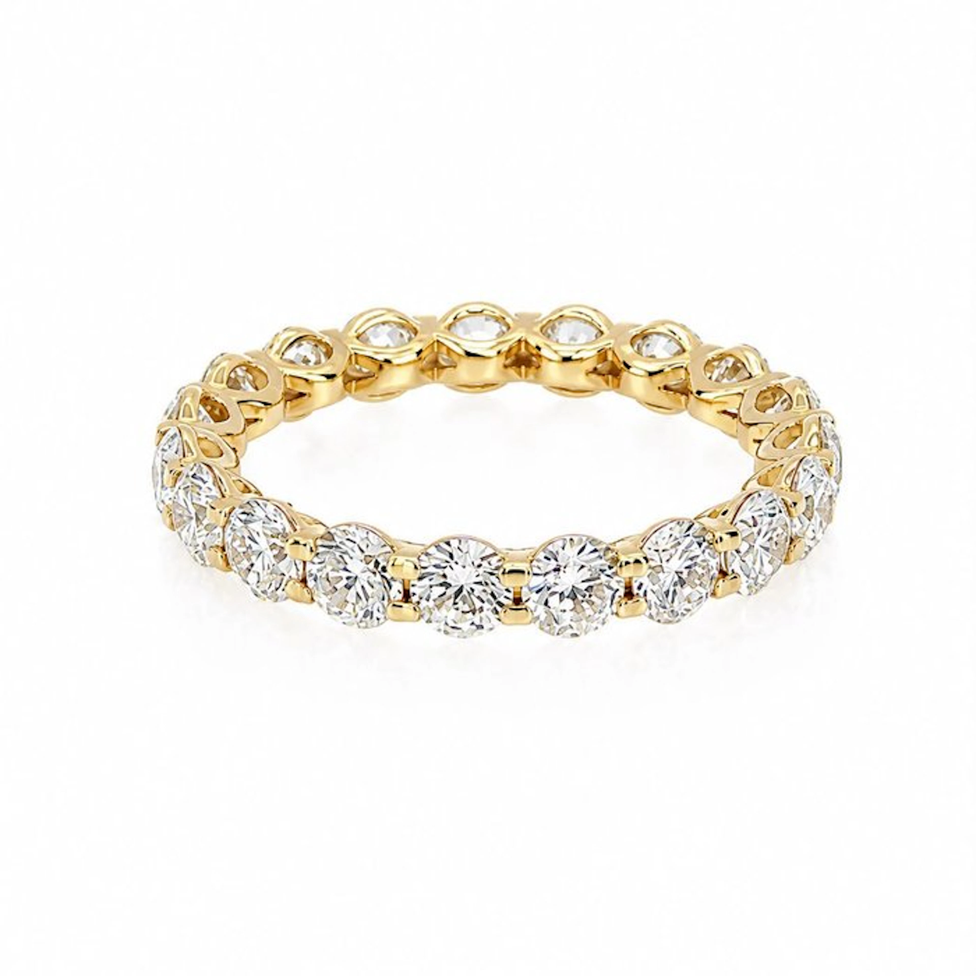 No reserve price - Ring - 14 kt. Yellow gold - 3.10ct. tw. Diamond (Lab-grown)