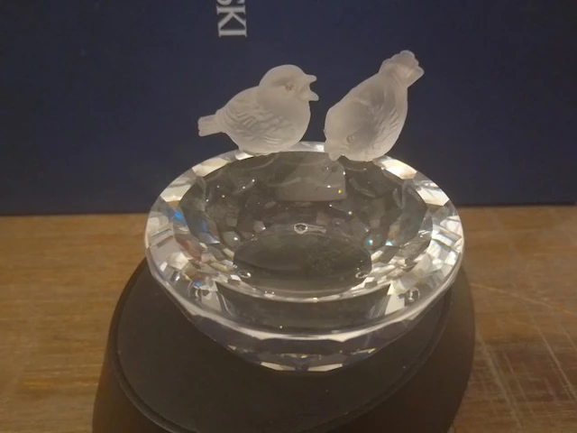 Swarovski - Figurine - Bird Bath 010029 - Box + Certificate - Crystal