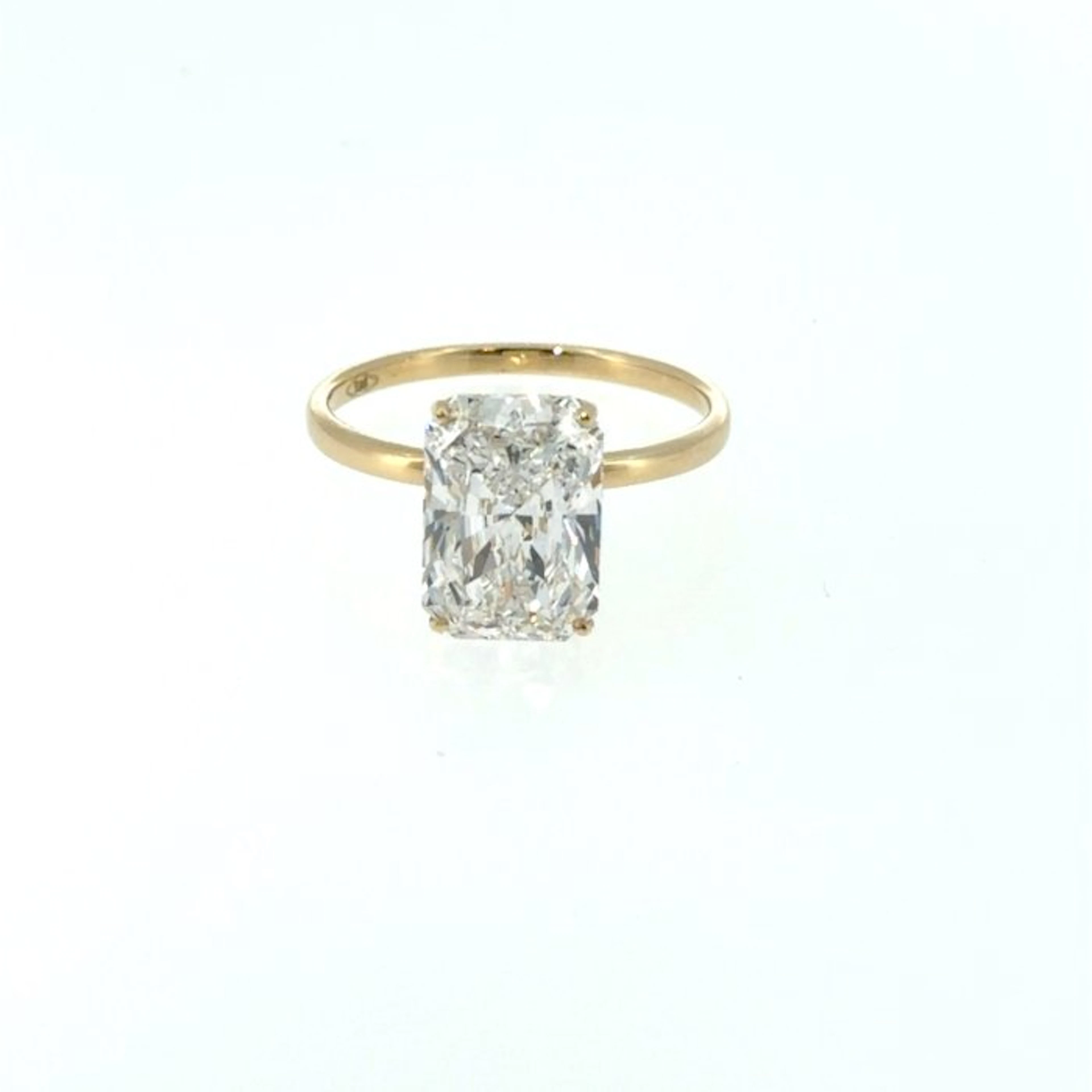 No reserve price - Ring - 14 kt. Yellow gold - 4.02ct. tw. Diamond (Lab-grown)