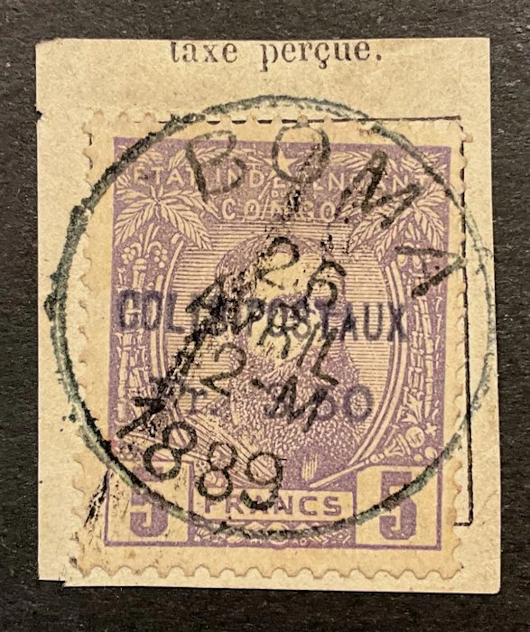 Independent State of Congo 1887 - Leopold II with...