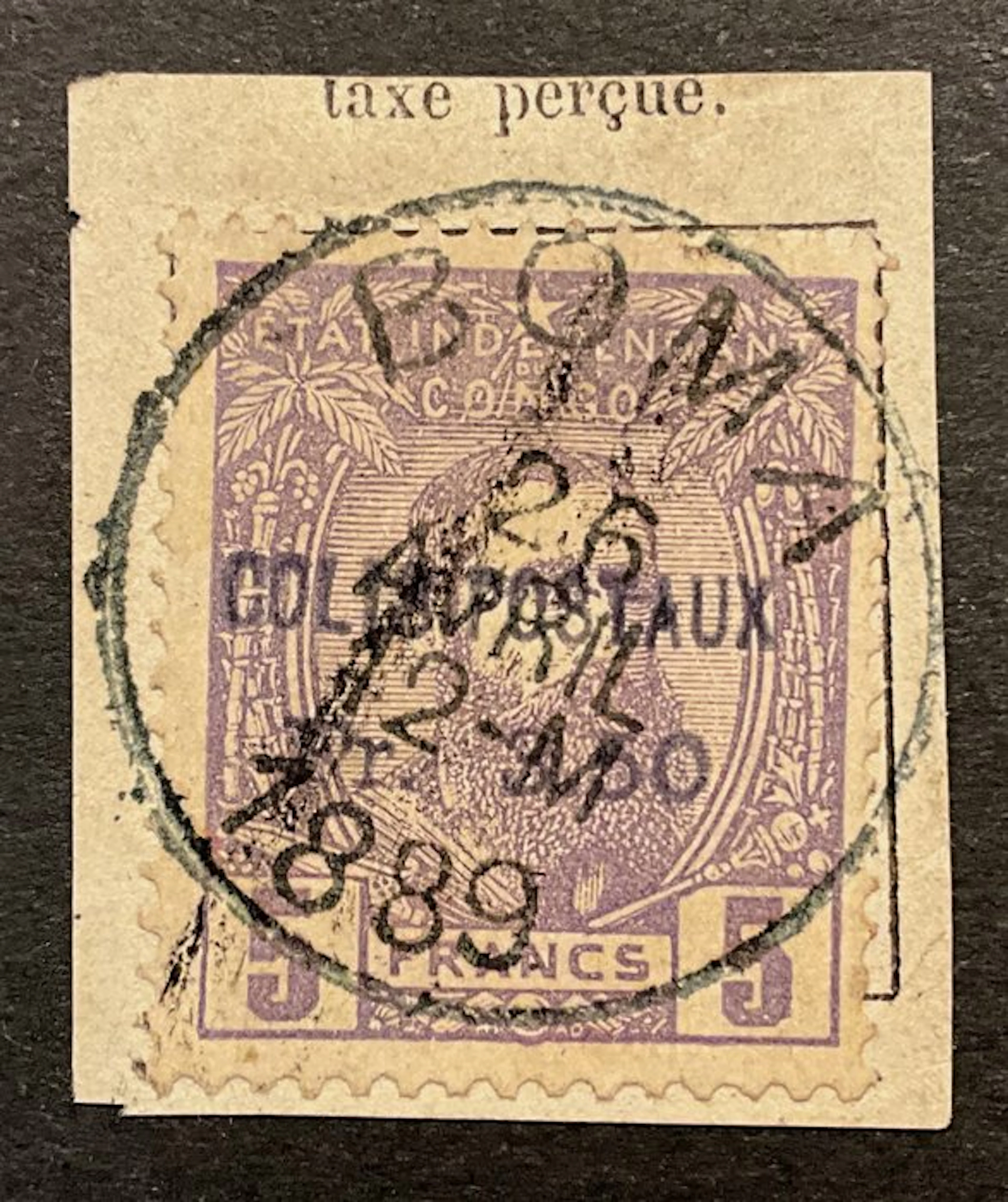 Independent State of Congo 1887 - Leopold II with...