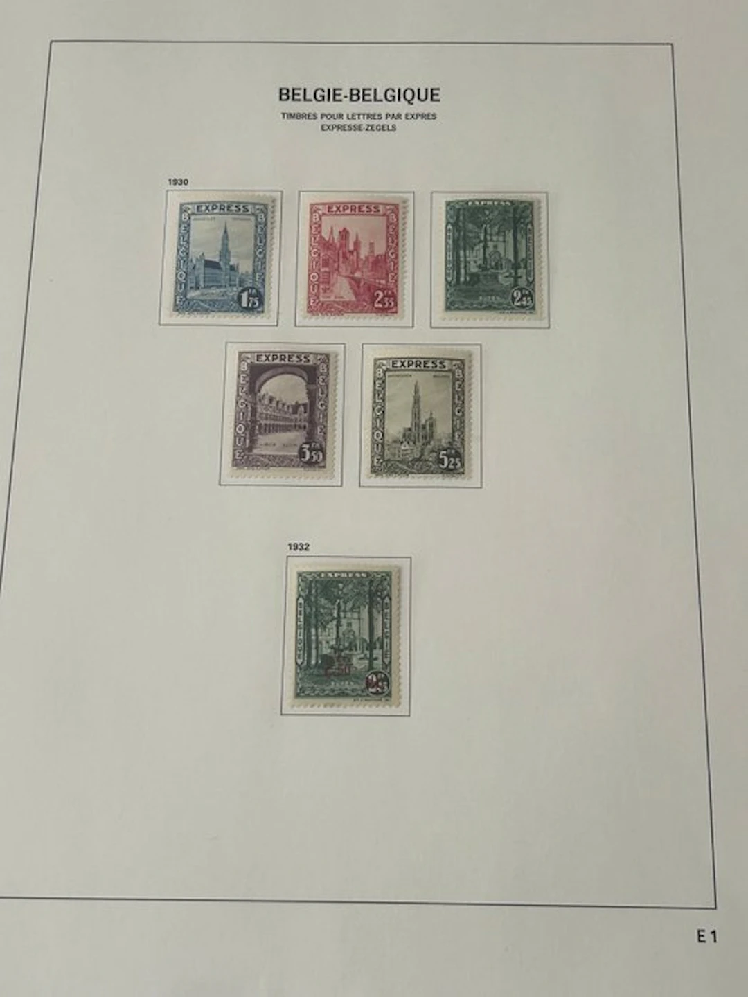 Belgium 1929/1932 - Express stamps: complete set + Eupen...