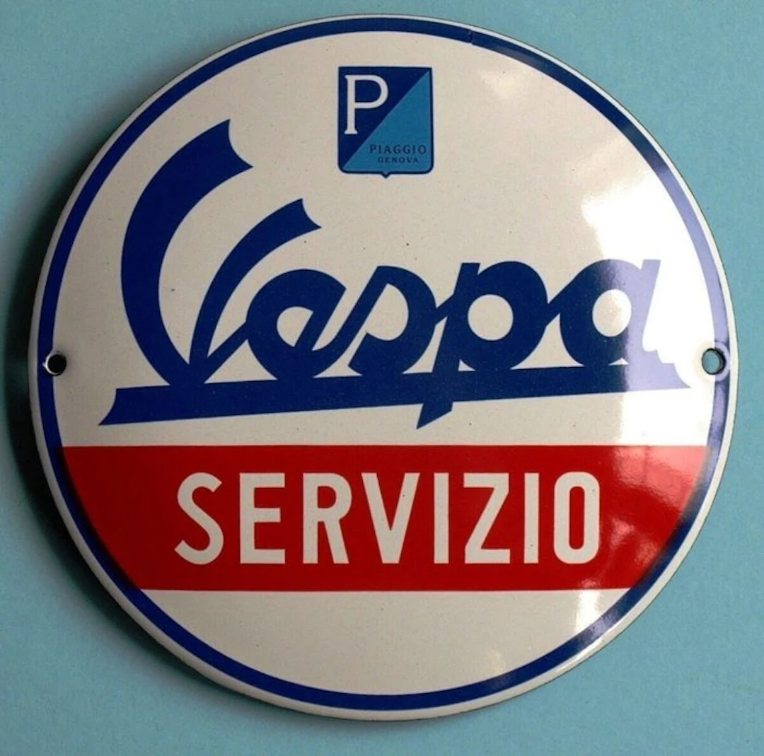 Piaggio - Vespa Service - Enamel sign - Enamel