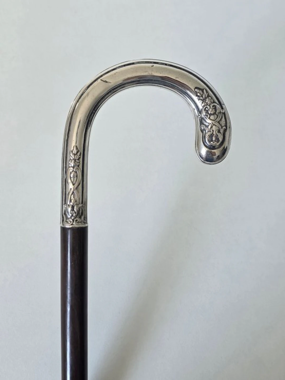 Antiek gedecoreerde Walking stick - .800 silver - Art Nouveau, ca. 1900